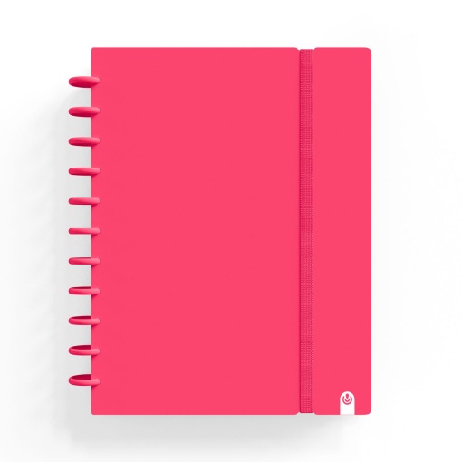 Caderno INGENIOX A4 Pautado 80 folhas 100g Foam com Elástico Vermelho