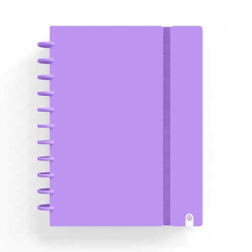 Caderno INGENIOX A4 Pautado 80 folhas 100g Foam com Elástico Violeta