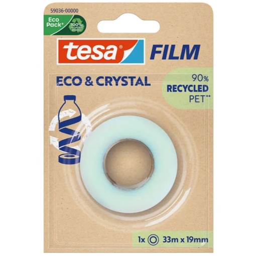Fita Adesiva 33mx19mm Transparente TESAFILM Eco & Crystal 59036