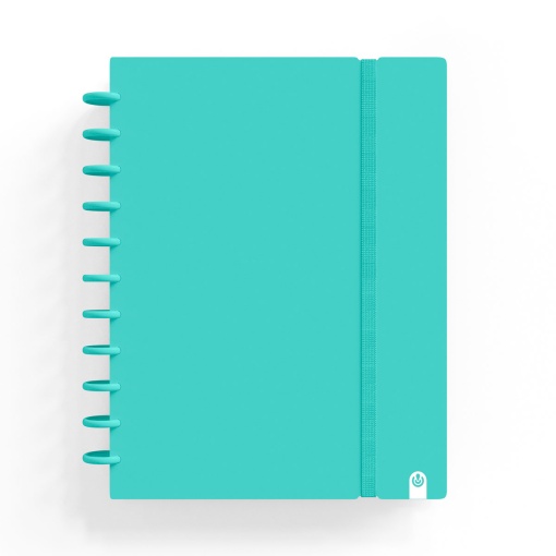 Caderno INGENIOX A4 Pautado 80 folhas 100g Foam com Elástico Menta Pastel