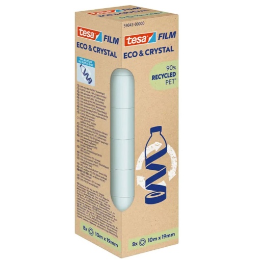 Fita Adesiva 10mx19mm Eco & Crystal (8 unidades) TESAFILM 859043