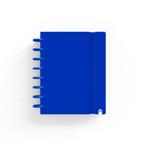 Caderno INGENIOX A5 Pautado 80 folhas 100g Foam com Elástico Azul Escuro