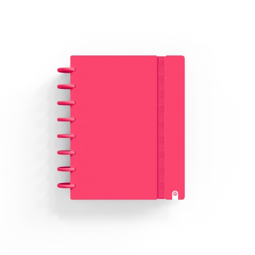 Caderno INGENIOX A5 Pautado 80 folhas 100g Foam com elástico Vermelho