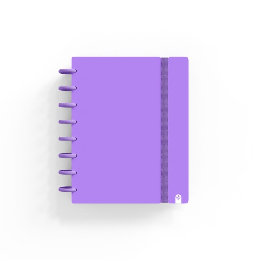 Caderno INGENIOX A5 Pautado 80 folhas 100g Foam com elástico Violeta
