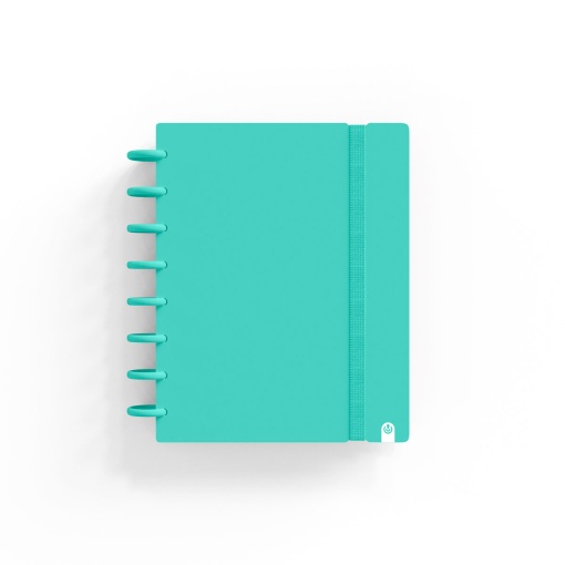 Caderno INGENIOX A5 Pautado 80 folhas 100g Foam com Elástico Menta Pastel