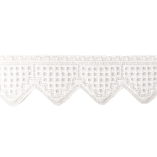 Fita de Tecido Bordado nº 73 30mm Branco (metro)