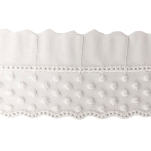 Fita de Tecido Bordado nº 65 30mm Branco (metro)