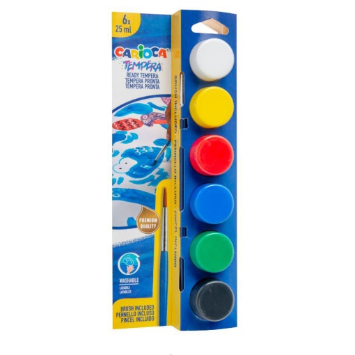 Guache CARIOCA 6x25ml + pincel