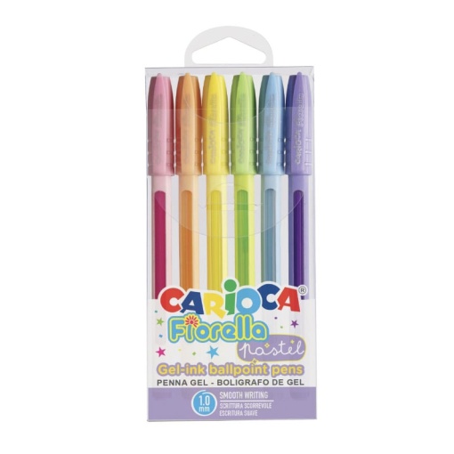 Esferográfica de gel CARIOCA Fiorella pastel 6 cores