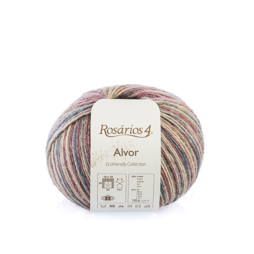 Fio de Tricot Rosários 4 Alvor Print 100g Roxo e Azul 79