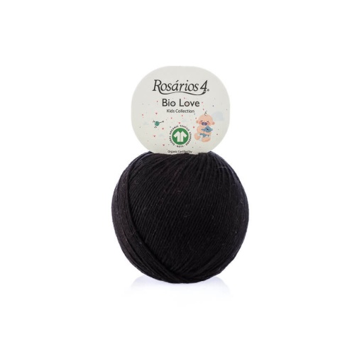 Fio de Tricot Rosários 4 Bio LOVE 50g Preto 24 GOTS