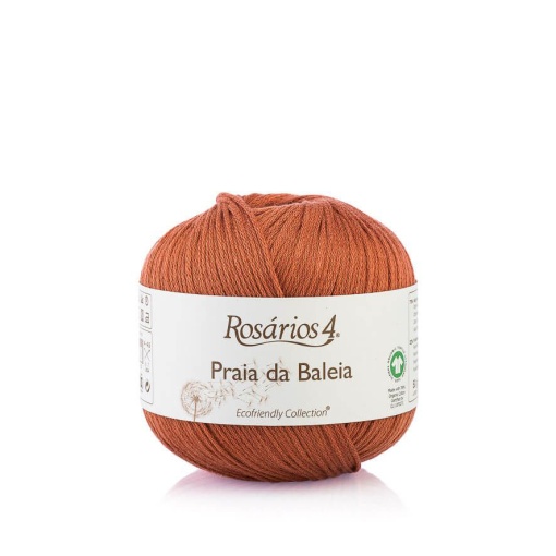 Fio de Tricot Rosários 4 Praia da Baleia 50g Canela 1 GOTS