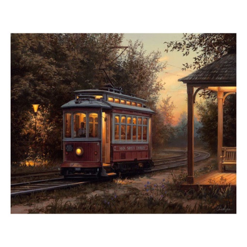 Pintar por números FIGURED'ART com moldura 40x50cm estação de elétrico