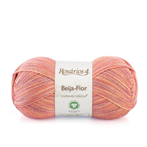 Fio de Tricot Rosários 4 Beija-flor 100g Coral 4 GOTS