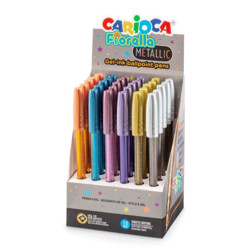 Esferográfica de Gel CARIOCA Fiorella Metallic Sortido