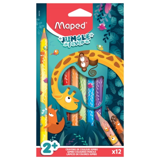 Lápis de Cor MAPED Jungle Fever com 12