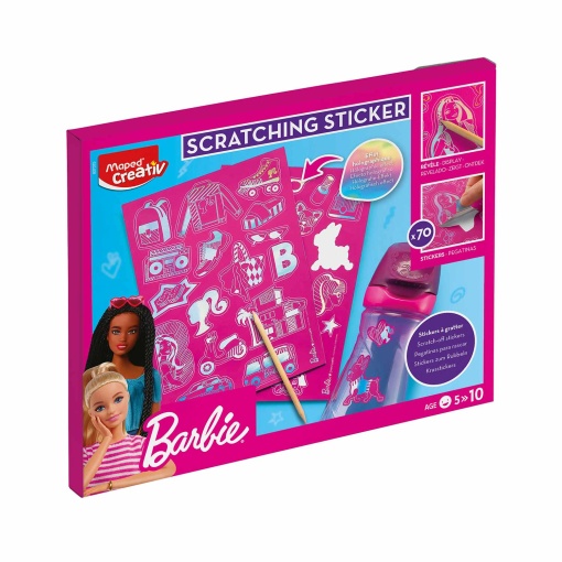 Scratching Sticker BARBIE MAPED CREATIV