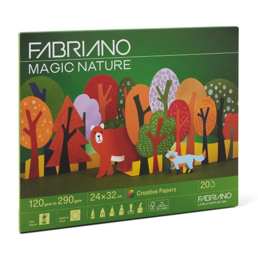 Caderno Trabalhos Manuais FABRIANO A4 MAGIC Nature com 10 folhas