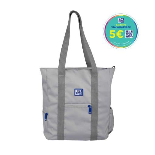 Tote Bag OXFORD B-trendy Cinza 38x31x12cm