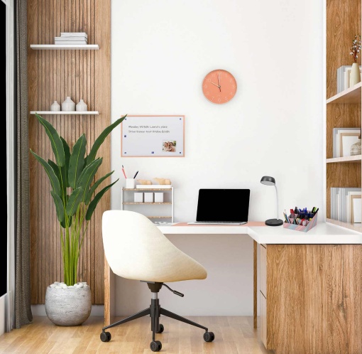 Quadro branco magnético A3 OXFORD com Scribzee moldura pêssego