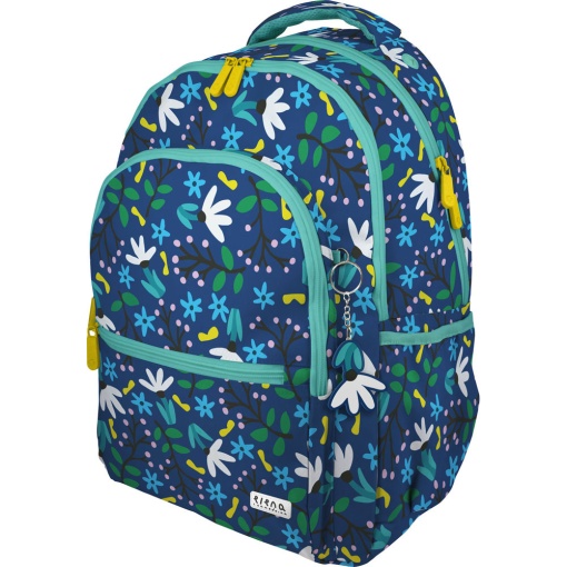Mochila Roomy GRAFOPLAS Blue Garden 46x33x22,5cm Adaptável a Trolley