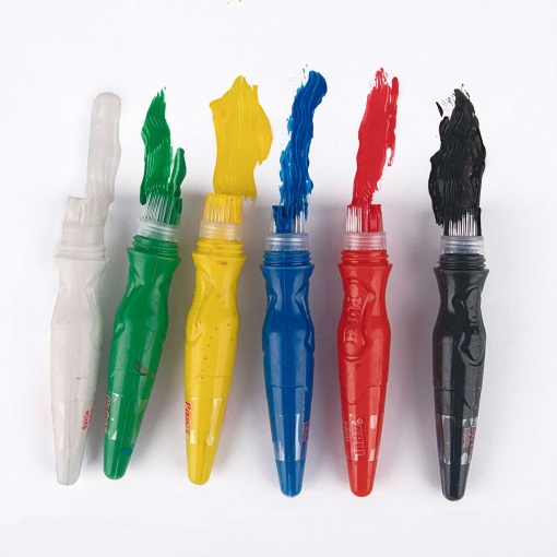 Guache em Tubo com Pincel APLI 5 cores x 14ml