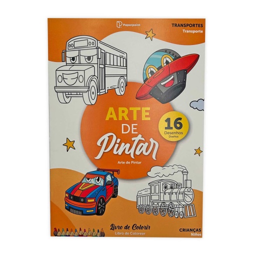 Arte de pintar transportes 16 desenhos PAPERPOINT