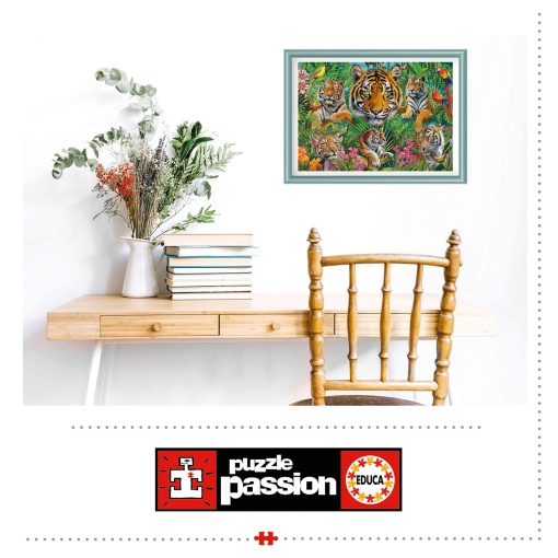 Puzzle EDUCA 500 peças selva de tigres