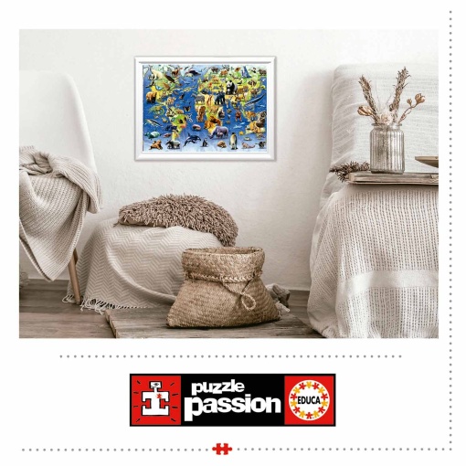 Puzzle EDUCA 500 peças espécies em perigo de extinção