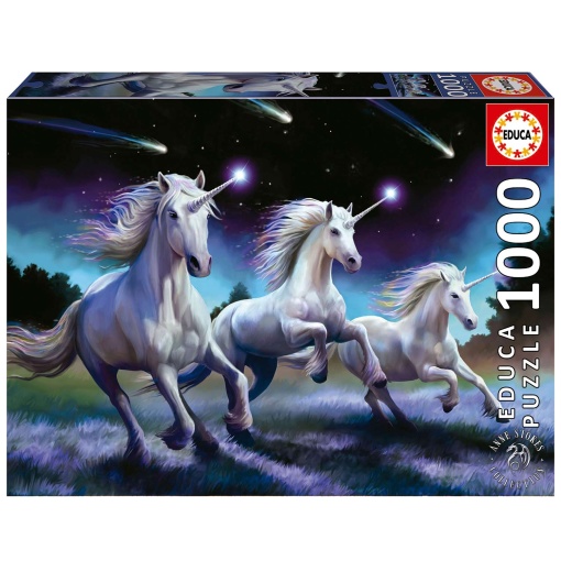Puzzle EDUCA 1000 peças Unicórnios, Anne Stokes