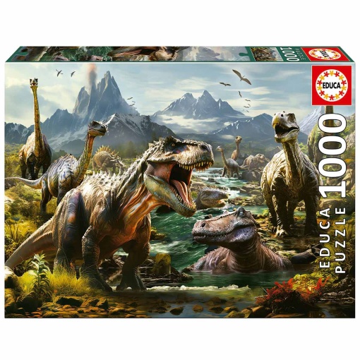 Puzzle EDUCA 1000 peças Dinossauros Ferozes
