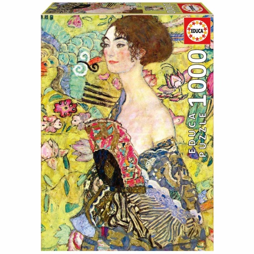 Puzzle EDUCA 1000 peças Dama com Leque, Gustav Klimt