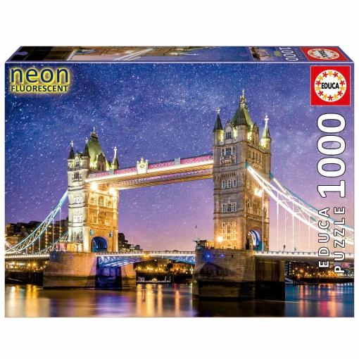Puzzle EDUCA 1000 peças Neon Tower Bridge, Londres