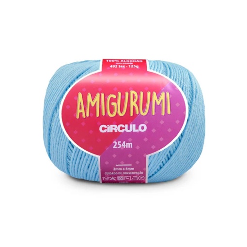 Fio de Crochet CÍRCULO Amigurumi 125g Azul Candy 2012