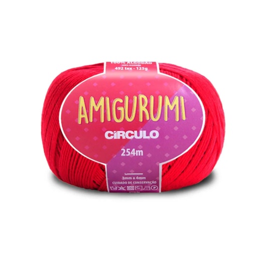 Fio de Crochet CÍRCULO Amigurumi 125g Carmim 3528