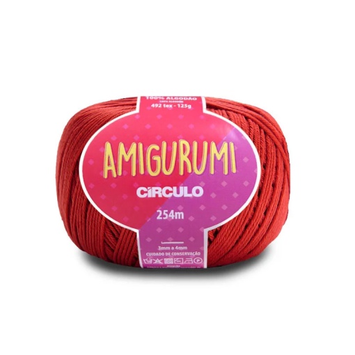 Fio de Crochet CÍRCULO Amigurumi 125g Cereja 3583