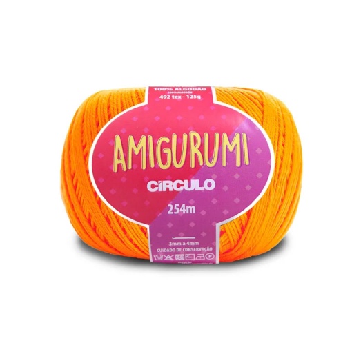 Fio de Crochet CÍRCULO Amigurumi 125g Laranja 4456