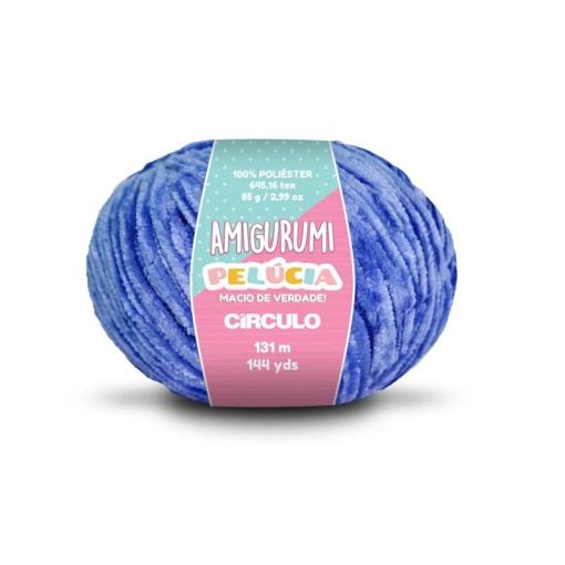 Fio de Crochet CÍRCULO Amigurumi Pelúcia 85g Azul BIC 2829
