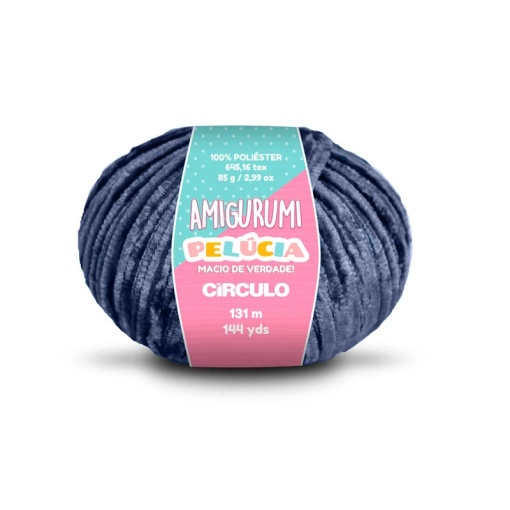 Fio de Crochet CÍRCULO Amigurumi Pelúcia 85g Anil Profundo 2856