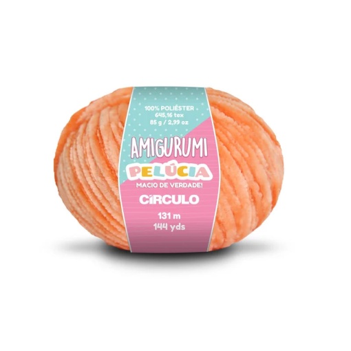 Fio de Crochet CÍRCULO Amigurumi Pelúcia 85g Laranja 4456