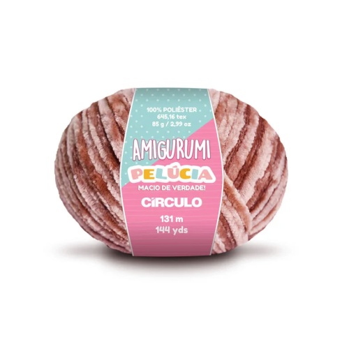 Fio de Crochet CÍRCULO Amigurumi Pelúcia 85g Cacau 7567