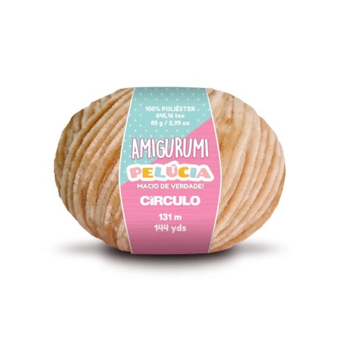 Fio de Crochet CÍRCULO Amigurumi Pelúcia 85g Castanha 7625