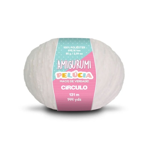 Fio de Crochet CÍRCULO Amigurumi Pelúcia 85g Branco 8001