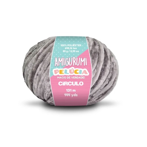 Fio de Crochet CÍRCULO Amigurumi Pelúcia 85g Aço 8797