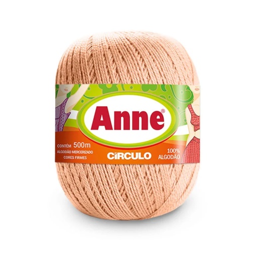 Fio de Crochet CÍRCULO Anne 500 147g PEACH Fuzz 4224