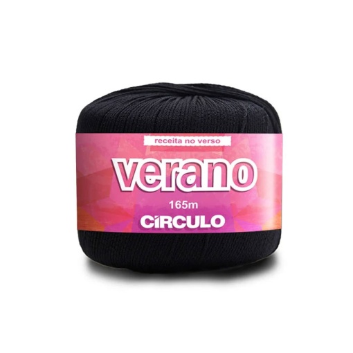 Fio de Crochet CÍRCULO Verano 50g Preto 610