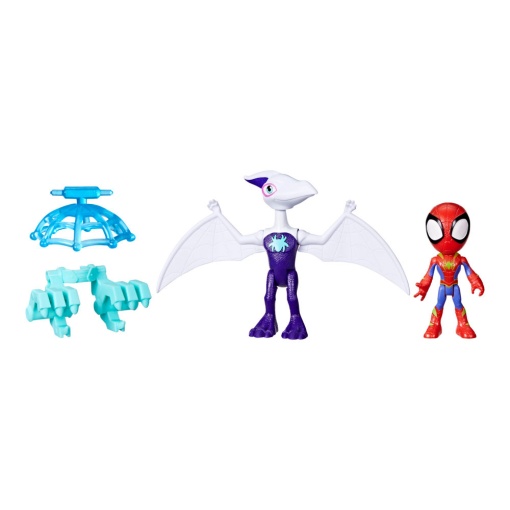 Spidey And His Amazing Friends Dino Webs Spidey + Veículo MARVEL HASBRO