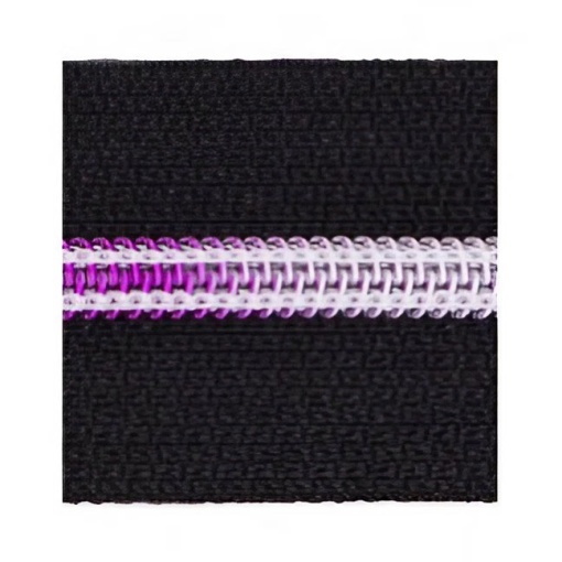 Fecho Zipper de Nylon Malha 5 Preto/multicor (metro) COSE