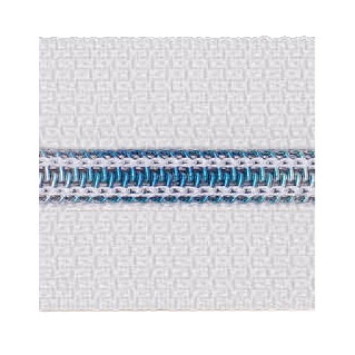Fecho Zipper de Nylon Malha 3 Branco/multicor (metro) COSE