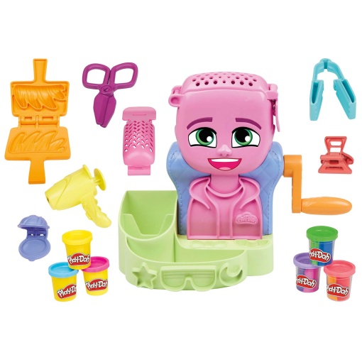 Plasticina cabelos coloridos com estilo Play-Doh